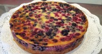 Kuchen de arandanos y frambuesas